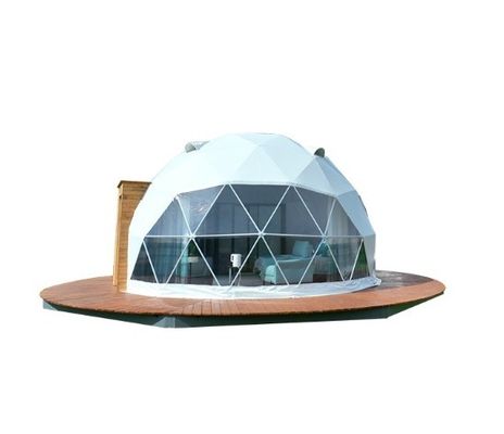 Boerderij Buiten Ronde Glamping Dome Tent met aangepaste kleur Luxe Huis Badkamer