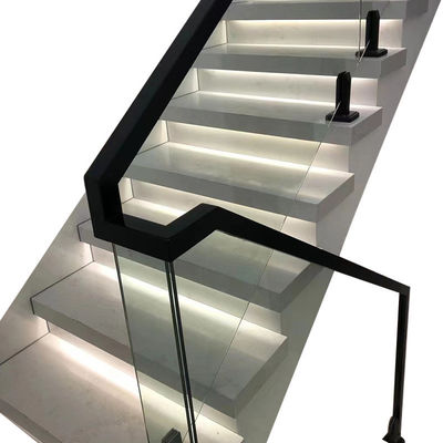 Modern ontwerp glazen leuning voor binnenveiligheid in appartementen trap handrail