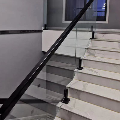 Modern ontwerp glazen leuning voor binnenveiligheid in appartementen trap handrail