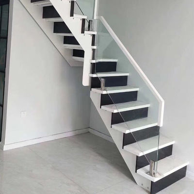 Modern ontwerp glazen leuning voor binnenveiligheid in appartementen trap handrail