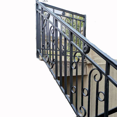 Moderne appartementen muur gemonteerd bewerkte ijzeren trappenrail handrail bar voor thuisontwerp