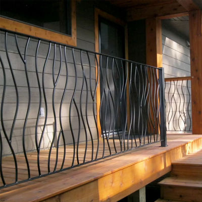 Moderne appartementen muur gemonteerd bewerkte ijzeren trappenrail handrail bar voor thuisontwerp