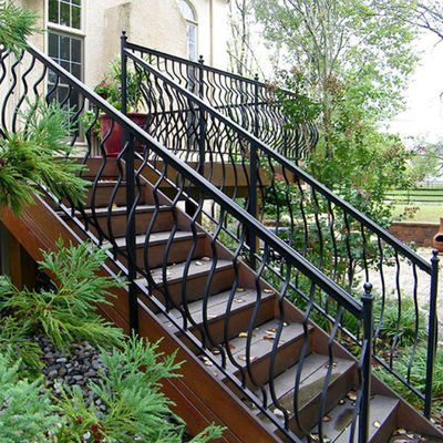 Moderne appartementen muur gemonteerd bewerkte ijzeren trappenrail handrail bar voor thuisontwerp