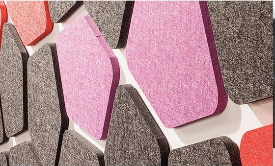 100% Feltvezel Polyester geluidsdicht akoestisch paneel voor Auditorium Gym Customization