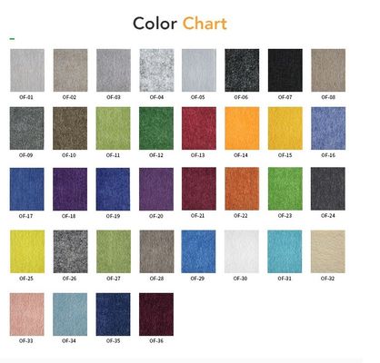 100% Feltvezel Polyester geluidsdicht akoestisch paneel voor Auditorium Gym Customization
