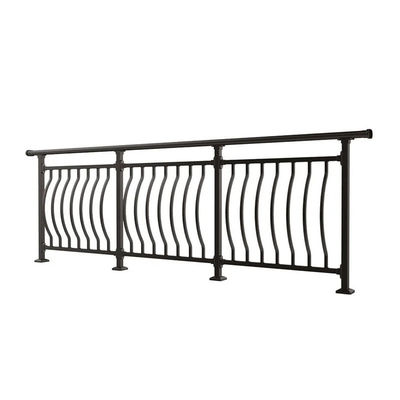 Appartement Franse ijzeren trap Railing met muur gemonteerde metalen handgrepen Balustrade