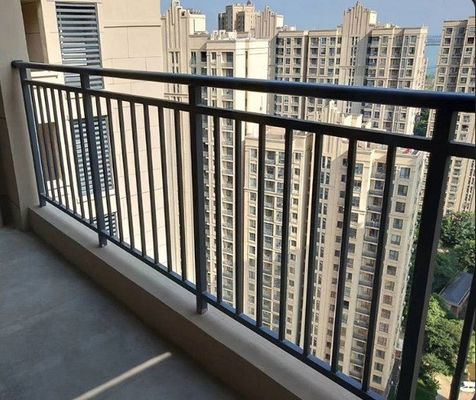 Appartement Franse ijzeren trap Railing met muur gemonteerde metalen handgrepen Balustrade