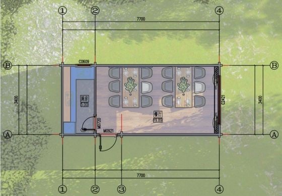 Hoofdmateriaal Deene Comfortabel Interieur Outdoor Commerciële Activiteit Containerhuis