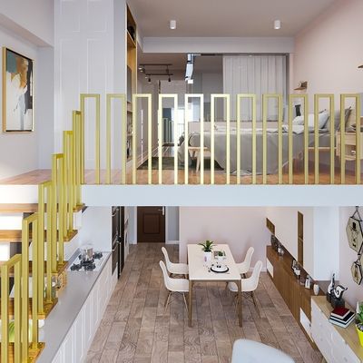 Roestvrijstalen handgreep voor binnentrappen decoratie voor wandbevestiging in appartement