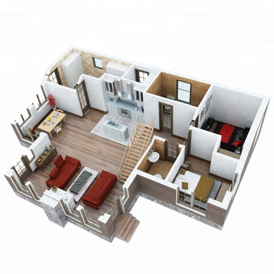 Flat Pack Container Prefabricated Expandable Moderne Villa met Contemporary Design