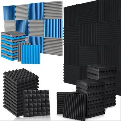 Moderne design van hoge dichtheid driehoekige groef akoestische schuimpanelen voor geluidsisolatie