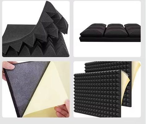 Moderne design van hoge dichtheid driehoekige groef akoestische schuimpanelen voor geluidsisolatie