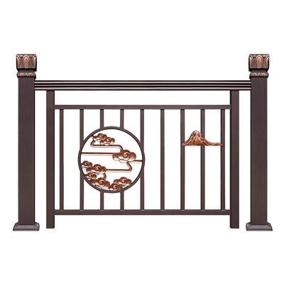 Moderne ontwerp metalen binnenshuisbalustrade smeedijzeren handrail trappenrail voor appartement