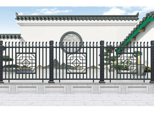 Moderne ontwerp metalen binnenshuisbalustrade smeedijzeren handrail trappenrail voor appartement