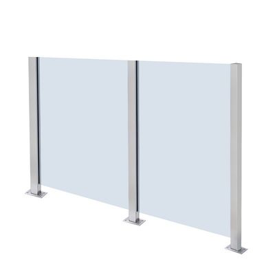 Wandmontage Modern stijl roestvrij staal 304 glazen leuning voor trappen balkon handrail