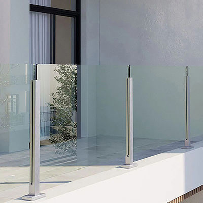Wandmontage Modern stijl roestvrij staal 304 glazen leuning voor trappen balkon handrail