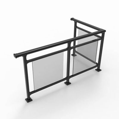 Moderne ontwerp wand gemonteerd aluminium balkonrail voor handrails dek