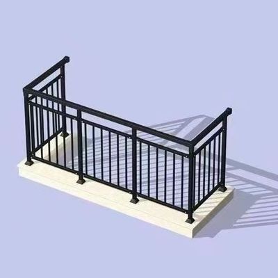 Moderne ontwerp wand gemonteerd aluminium balkonrail voor handrails dek
