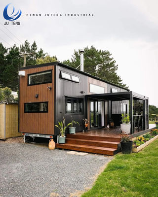 Meest populaire stijl geprefabriceerd houten gebouw huis met staal flat pack container