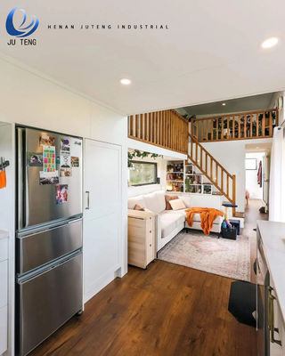 Meest populaire stijl geprefabriceerd houten gebouw huis met staal flat pack container
