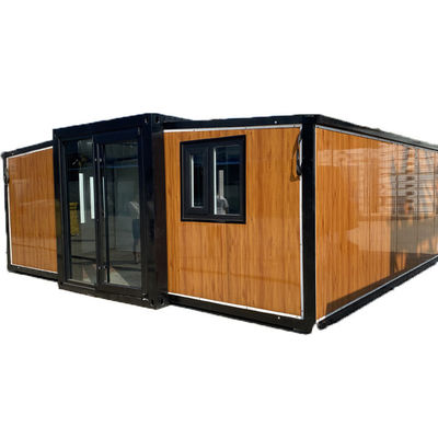 Waterdicht geprefabriceerd containerhuis met polygonaal dak en gehard glas dakmateriaal