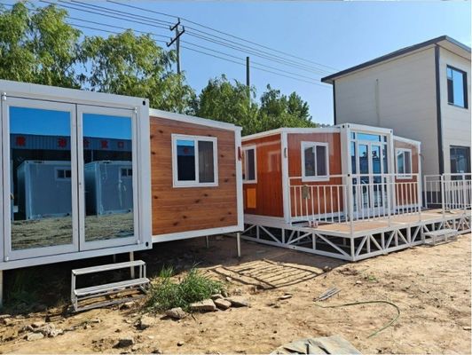 Chinees ontwerp 40ft waterdicht uitbreidbaar containerhuis met staalstructuur