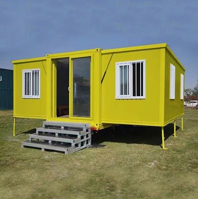 Uitbreidbare vouwcontainer 20ft/40ft 2 slaapkamers prefab villa met aangepaste kleur