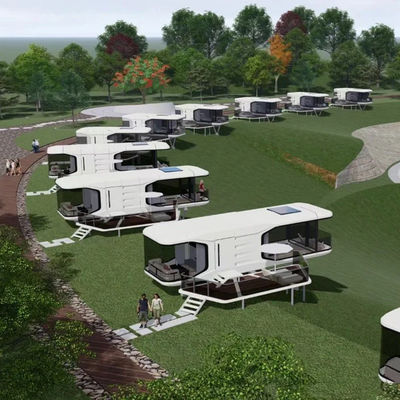 Op maat Capsule Style Hotel Moderne geprefabriceerde boerderij Opvouwbaar Campinghuis