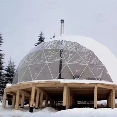 Boerderij Buiten Ronde Glamping Dome Tent met aangepaste kleur Luxe Huis Badkamer