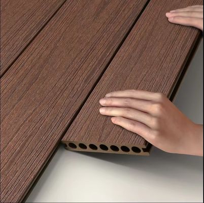 Buitengewassen van glad hout en plastic terrasvloeren voor zwembaddekken van verschillende grootte